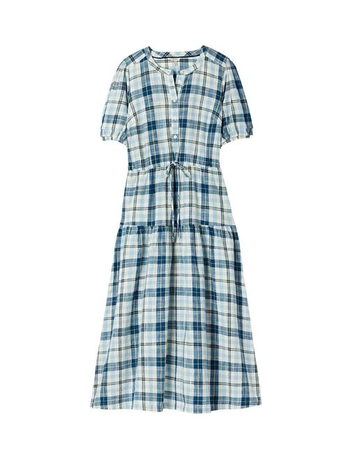 Joules Blue Amalie Check Dress 12 Joules Blue Amalie Check Dress - Image 12