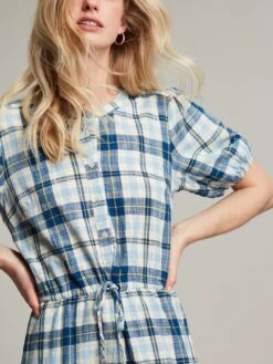 Joules Blue Amalie Check Dress 15 Joules Blue Amalie Check Dress -Clothing Store M92826s4