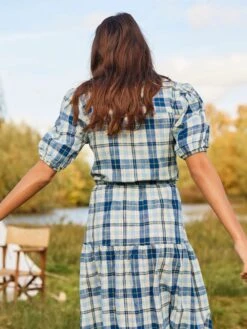 Joules Blue Amalie Check Dress 19 Joules Blue Amalie Check Dress -Clothing Store M92826s8