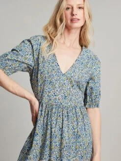 Joules Cream Aura Tiered Cotton Dress -Clothing Store M92838s4