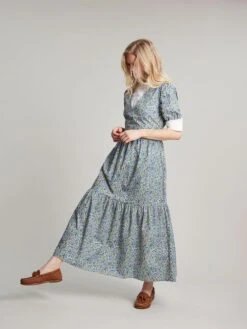 Joules Cream Aura Tiered Cotton Dress -Clothing Store M92838s6