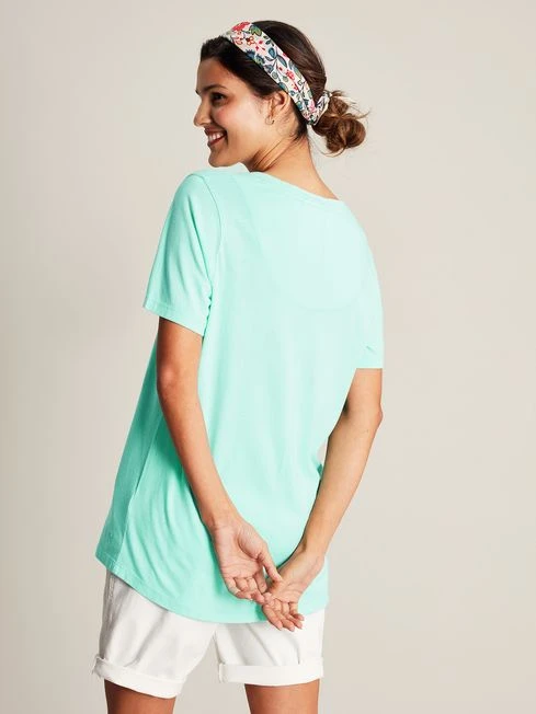 Blue V Neck T-shirt 2 Blue V Neck T-shirt - Image 2