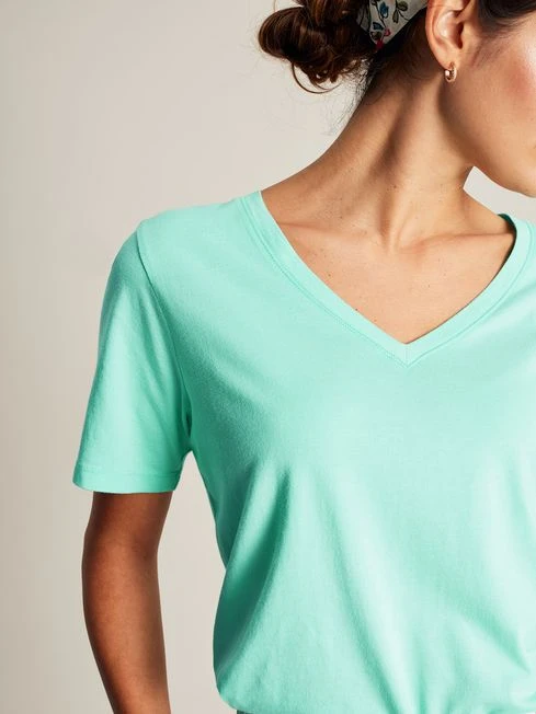 Blue V Neck T-shirt 4 Blue V Neck T-shirt - Image 4