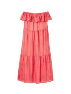 Joules Pink Fern Off Shoulder Beach Dress -Clothing Store N01065s9