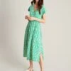 Green Jersey V-Neck Beach Dress