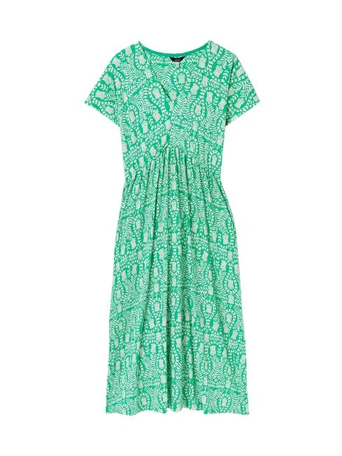 Green Jersey V-Neck Beach Dress 6 Green Jersey V-Neck Beach Dress - Image 6