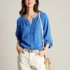 Blue Button Through Blouse