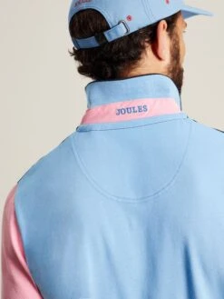 Blue Colourblock Polo Shirt -Clothing Store N01472s4