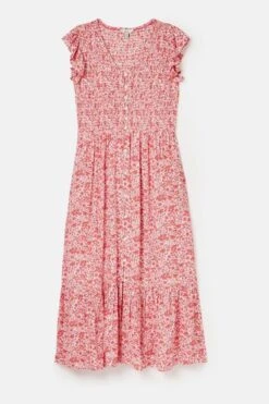 Joules Clover Smocking Button Down Dress