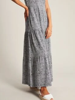 Blue Jersey Tiered Dress 9 Blue Jersey Tiered Dress -Clothing Store N02603s4