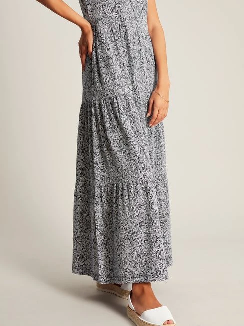 Blue Jersey Tiered Dress 4 Blue Jersey Tiered Dress - Image 4