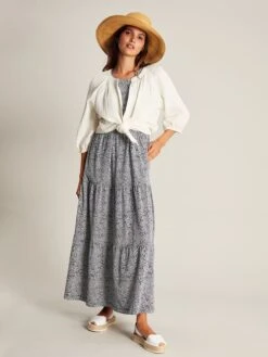 Blue Jersey Tiered Dress 10 Blue Jersey Tiered Dress -Clothing Store N02603s5