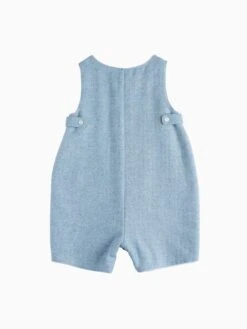 Trotters London Little Pale Blue Herringbone Archie Guardsman Romper 6 Trotters London Little Pale Blue Herringbone Archie Guardsman Romper -Clothing Store N32 293s3