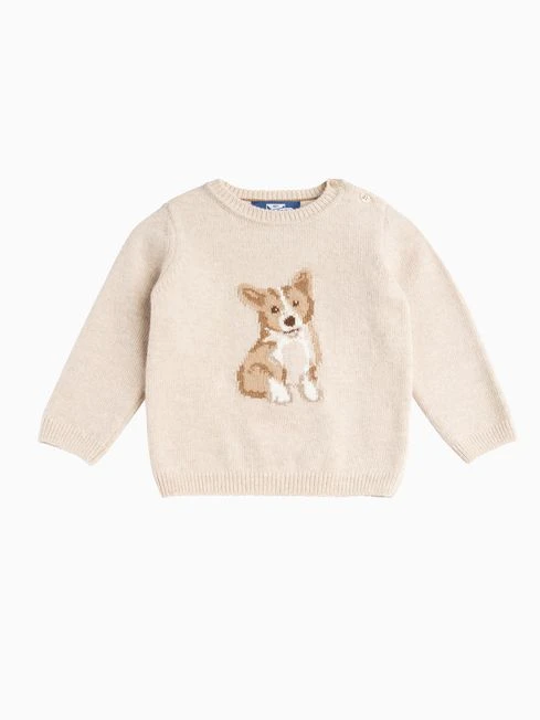 Trotters London Natural Corgi Jumper 2 Trotters London Natural Corgi Jumper - Image 2
