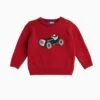 Trotters London Little Red Henry Car Jumper
