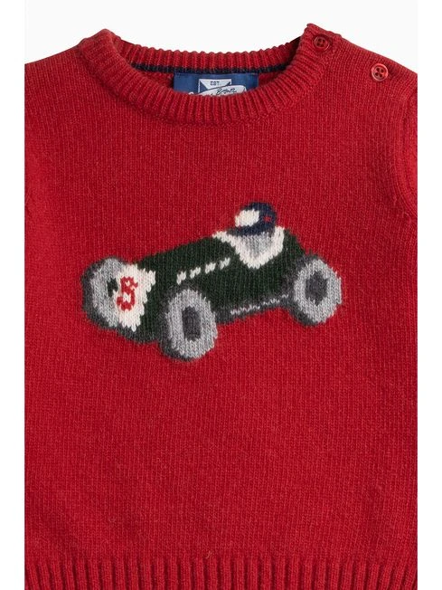 Trotters London Little Red Henry Car Jumper 3 Trotters London Little Red Henry Car Jumper - Image 3