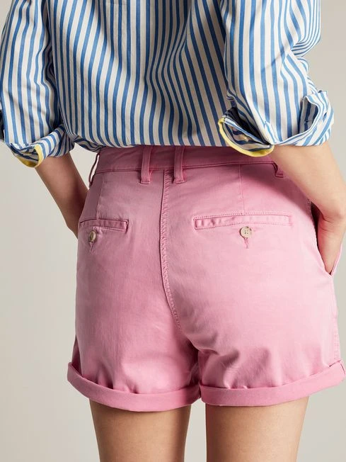 Joules Pink Cruise Mid Thigh Length Chino Shorts 2 Joules Pink Cruise Mid Thigh Length Chino Shorts - Image 2