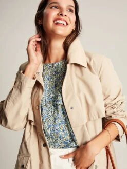 Blue Ditsy Blouse With Frilled Bib 10 Blue Ditsy Blouse With Frilled Bib -Clothing Store N42345s4