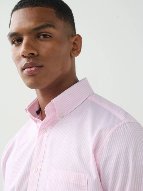 White/Pink Striped Shirt 3 White/Pink Striped Shirt - Image 3