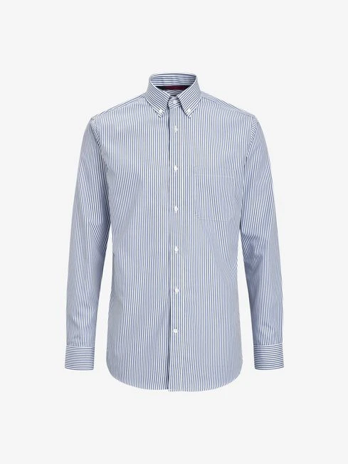 White/Blue Striped Shirt 4 White/Blue Striped Shirt - Image 4