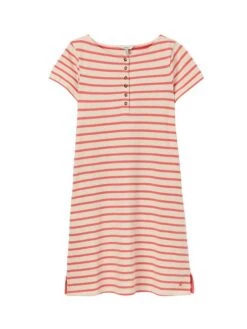 Pink Henley Button Down A-Line Dress -Clothing Store T61770s7