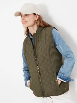 Joules Green Minx Quilted Gilet -Clothing Store T80193s4