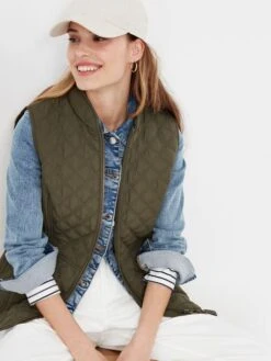 Joules Green Minx Quilted Gilet -Clothing Store T80193s5