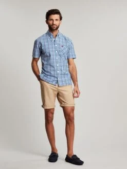 Wilson Blue Short Sleeve Classic Fit Shirt 9 Wilson Blue Short Sleeve Classic Fit Shirt -Clothing Store U46 244s3