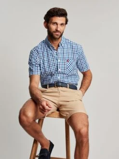 Wilson Blue Short Sleeve Classic Fit Shirt 10 Wilson Blue Short Sleeve Classic Fit Shirt -Clothing Store U46 244s4