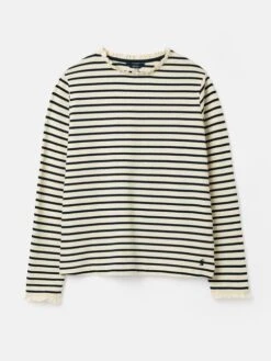 White Long Sleeve Top With Frill -Clothing Store U75 402s6