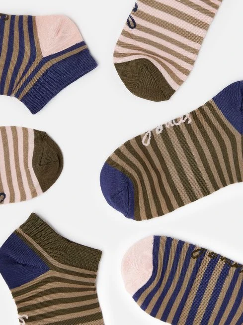 Pink 3 Pack Trainer Socks 2 Pink 3 Pack Trainer Socks - Image 2