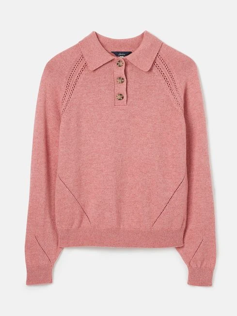 MIA Pink Collared Pointelle Jumper 6 MIA Pink Collared Pointelle Jumper - Image 6