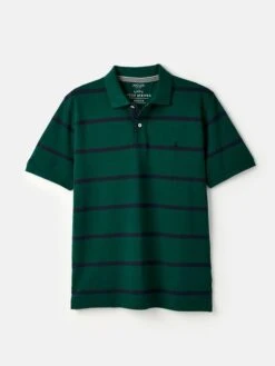 Green Classic Fit Striped Polo -Clothing Store U75388s5