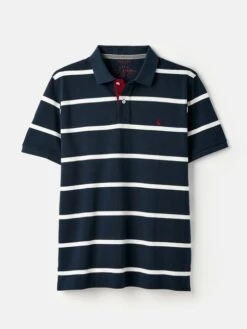 Navy Blue Classic Fit Striped Polo -Clothing Store U75497s6