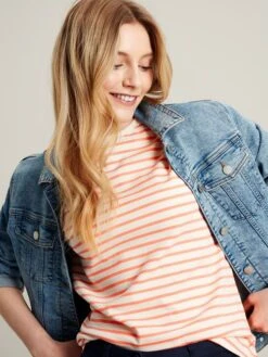 Pink Striped Short Sleeve T-Shirt