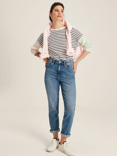 Navy Blue Drop Shoulder Long Sleeve Top 3 Navy Blue Drop Shoulder Long Sleeve Top - Image 3